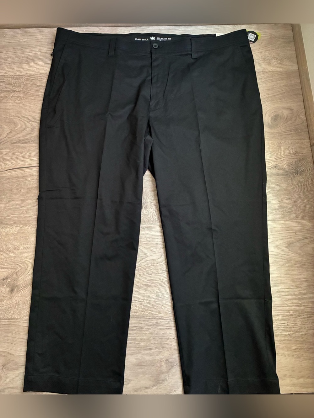Oak Hill Tech Pant Mens 50x28 Black Chino Straight Fit Big Tall Stretch NWT